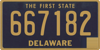 DE license plate 667182