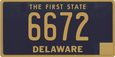 DE license plate 6672