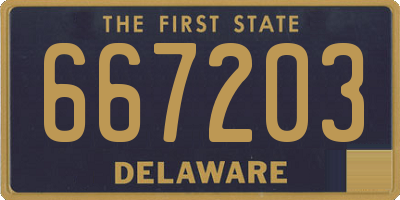 DE license plate 667203
