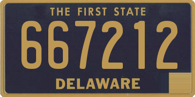 DE license plate 667212