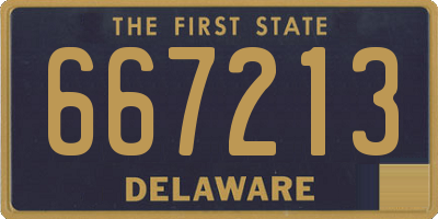 DE license plate 667213