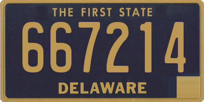DE license plate 667214