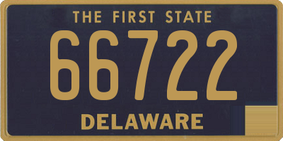 DE license plate 66722