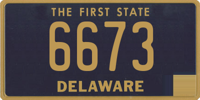 DE license plate 6673