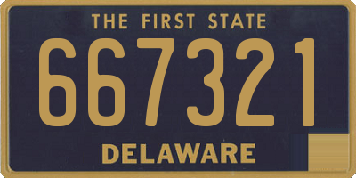 DE license plate 667321