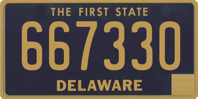 DE license plate 667330