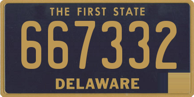 DE license plate 667332