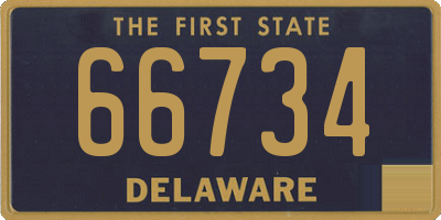 DE license plate 66734
