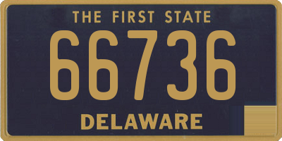 DE license plate 66736