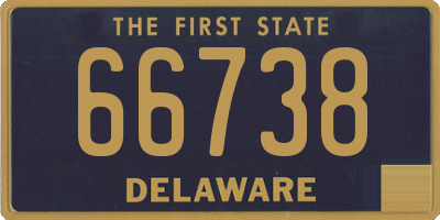 DE license plate 66738