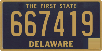 DE license plate 667419