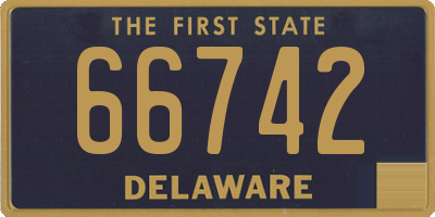 DE license plate 66742