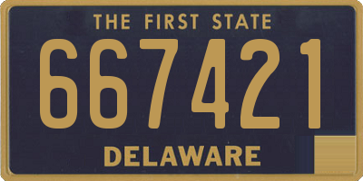 DE license plate 667421