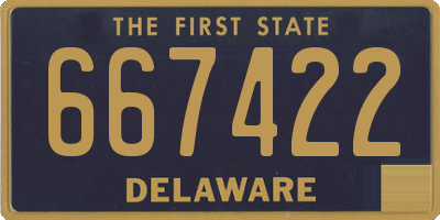 DE license plate 667422
