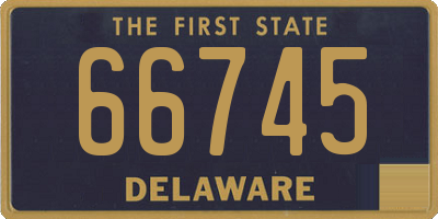DE license plate 66745
