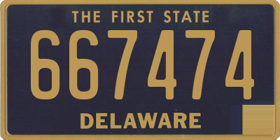 DE license plate 667474