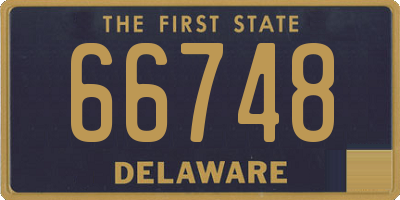 DE license plate 66748