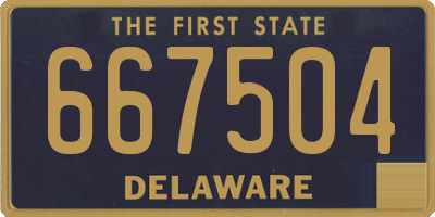 DE license plate 667504