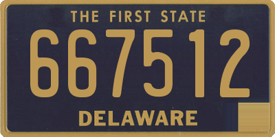 DE license plate 667512