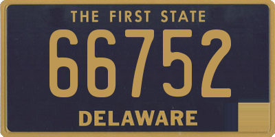 DE license plate 66752