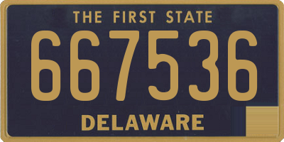DE license plate 667536