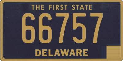 DE license plate 66757