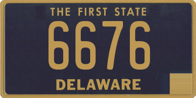 DE license plate 6676
