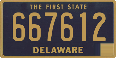 DE license plate 667612