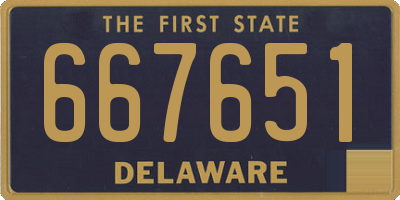 DE license plate 667651