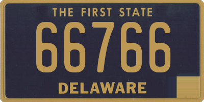 DE license plate 66766