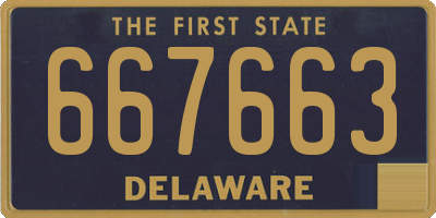 DE license plate 667663