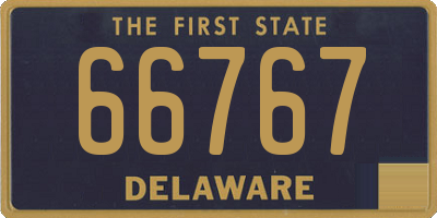 DE license plate 66767