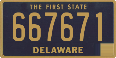 DE license plate 667671