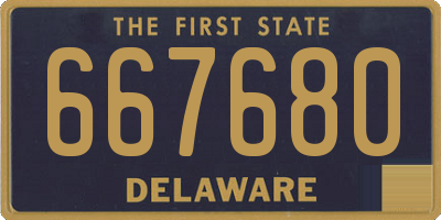 DE license plate 667680