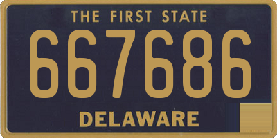 DE license plate 667686