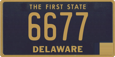 DE license plate 6677