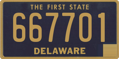 DE license plate 667701