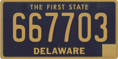 DE license plate 667703