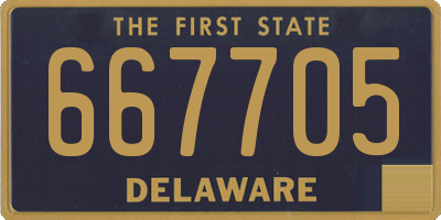 DE license plate 667705