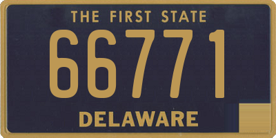 DE license plate 66771