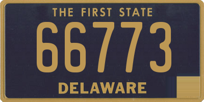 DE license plate 66773