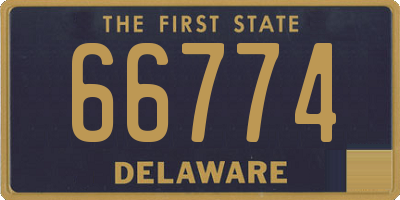DE license plate 66774