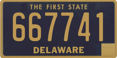 DE license plate 667741