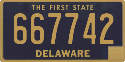 DE license plate 667742