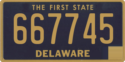 DE license plate 667745