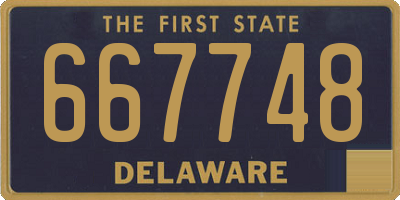 DE license plate 667748