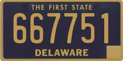 DE license plate 667751