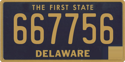 DE license plate 667756