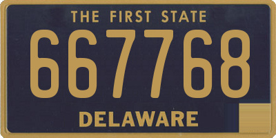 DE license plate 667768