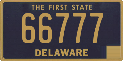 DE license plate 66777